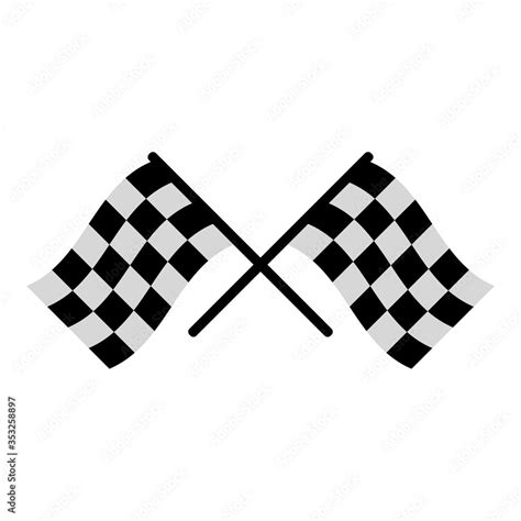 Finishing Flags Checkered Racing Flag Icon Starting Flag Auto And