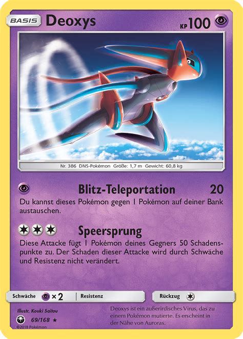 Deoxys Wert Bild K Nstler Seltenheit Pokemonkarte De