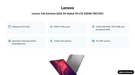 Lenovo Tab Extreme 2023 5G Global TD LTE 256GB TB570ZU Full Device