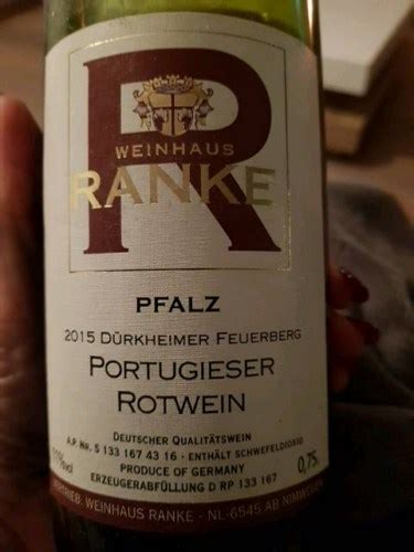 Weinhaus Ranke Dürkheimer Feuerberg Portugieser Vivino US