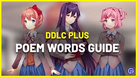 Doki Doki Literature Club Ddlc Plus Poem Words Guide 8112 Hot Sex Picture