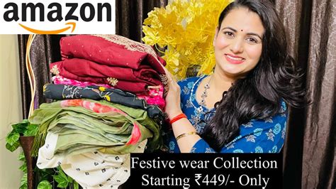 Festive Wear Amazon Haul Starting 449 Kurta Palazzo With Dupatta Co