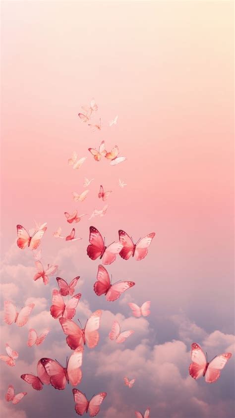 Butterflys pink aesthetic sky outdoors | Premium Photo Illustration - rawpixel