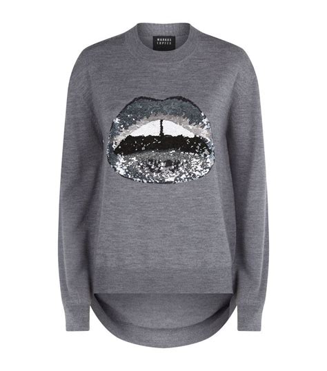 Markus Lupfer Sequined Lara Lip Joey Jumper Markuslupfer Cloth