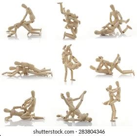 Set Sex Positions Kamasutra Wooden Dummy Stock Photo 283804346