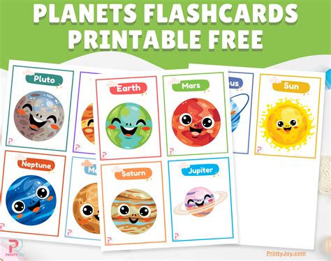 Planets Flashcards Printable Free