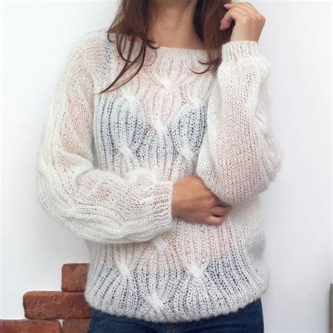 29 идей белых свитеров спицами | Модели вязаных свитеров, Белые свитера ...