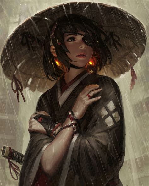 Wallpaper Women Samurai Fantasy Girl Women With Hats Brunette