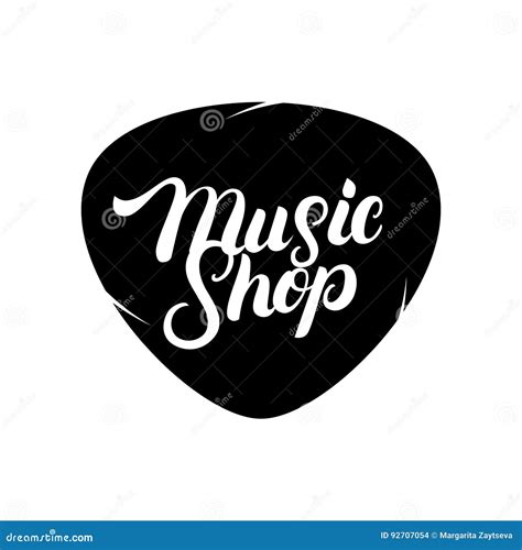 Set Of Music Shop Hand Written Lettering Logos Labels Badges Emblems