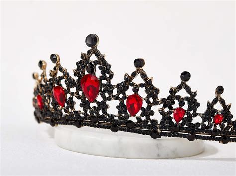 Buy Sweetv Jeweled Tiaras And Crowns For Women Red Crystal Queen Crown