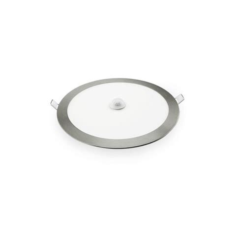 Downlight Led Empotrable Plata Con Sensor De Presencia W Plata Fr A