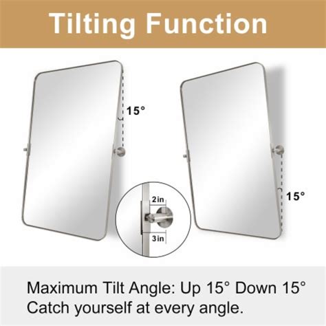 ANDY STAR 20 X 30 Inch Rectangular Tilting Modern Vanity Mirror