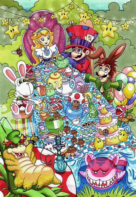 Mario In Wonderland Super Mario Fan Art By Artofanastasiacatris