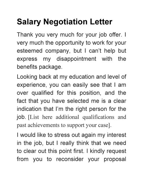 49 Best Salary Negotiation Letters, Emails & Tips ᐅ TemplateLab