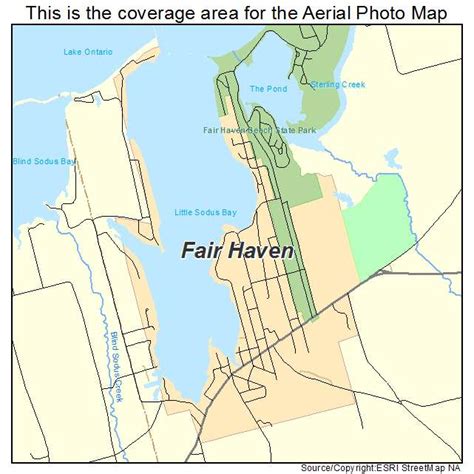 Aerial Photography Map Of Fair Haven Ny New York