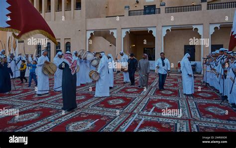 Qatar Traditional Folklore Dance Ardah Dance In Katara Cultural