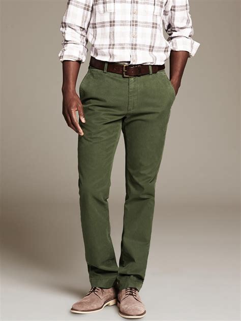 Banana Republic Aiden Slim Fit Chino In Green For Men Lyst