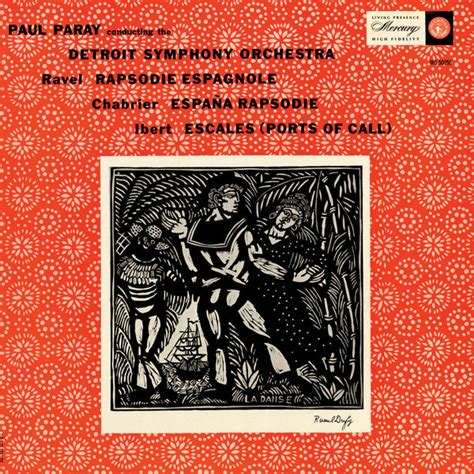 Chabrier España Ravel Rapsodie espagnole Ibert Escales Paul Paray