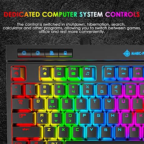 Mechanical Keyboard and Mouse Combo Blue Switch 18 RGB 87 Keys Anti ...