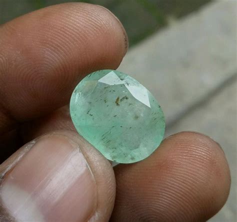 Jual Natural Emerald Beryl Batu Permata Zamrud 16x13x7 Ct 9 Di Lapak