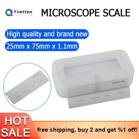 Mm Microscope Slides Reticle Calibration Slide Ruler Cross