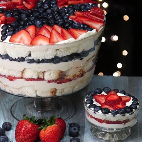 Strawberry Blueberry Trifle Is The Perfect Last Minute 4th Of July Dessert Shared Blueberry