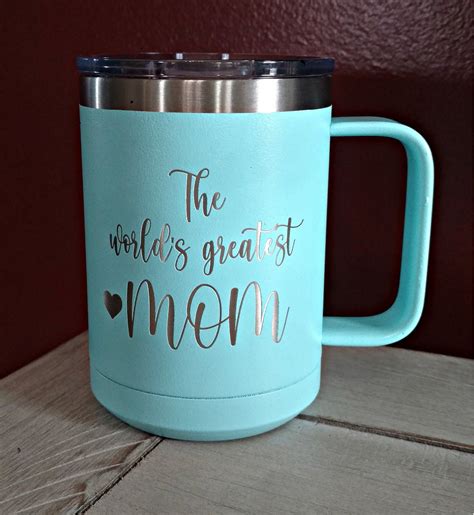 Laser Engraved Handled Mugs Your Choice Of Image Words 15 Oz Polar