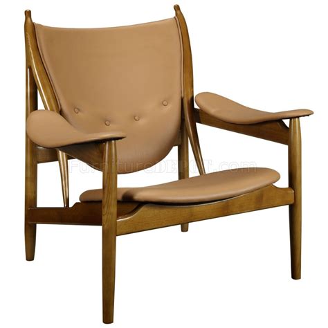 Warrior Lounge Chair In Tan Leather By Modway