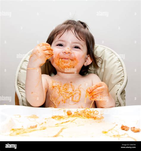 Happy funny messy eater hi-res stock photography and images - Alamy