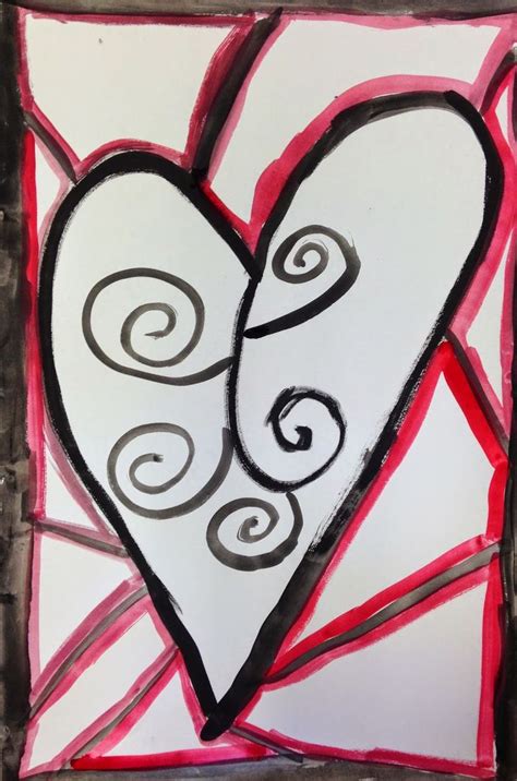 Art Room Blog: 2nd Grade Valentine's Day Hearts...