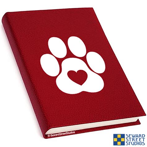 Heart Paw Print Vinyl Decal Seward Street Studios