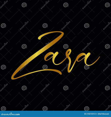 Zara Handwritten Signature Logo Template Vector Stock Vector