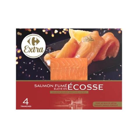 Saumon Fum Ecosse Carrefour Extra Le Paquet De Tranches G