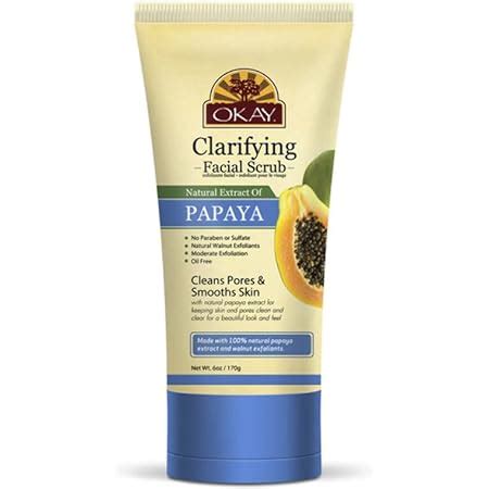 Amazon Okay Papaya Facial Scrub Moderate Exfoliant Cleans