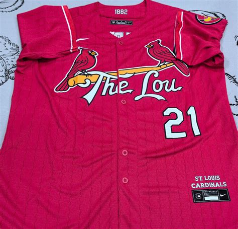 Size M Lars Nootbaar 21 St Louis Cardinals City Connect Red Cool Base