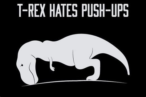 T Rex Hates Push Ups Graphic By Adensmerch · Creative Fabrica