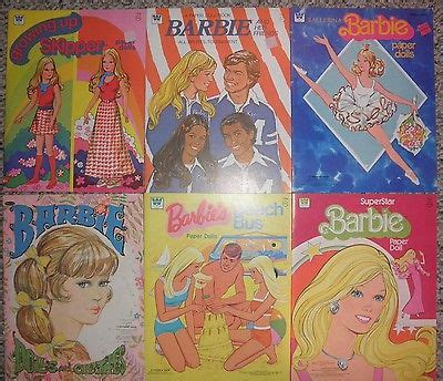 Vintage Barbie Paper Doll Books Lot Of 6 Ballerina Sports Superstar