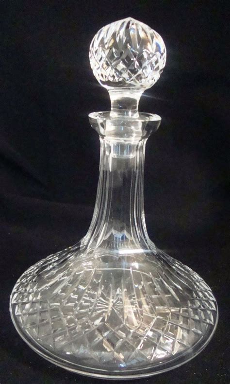 Waterford Crystal Lismore Ships Decanter Signed Original Stopper