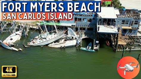 Fort Myers Beach San Carlos Island Aerial View Youtube