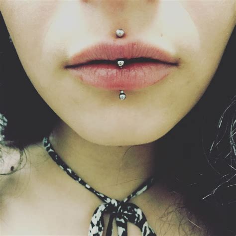 Medusa And Vertical Labret Piercing