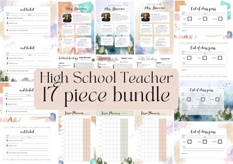 High School Teacher Classroom Bundle Digital Editable Meet The