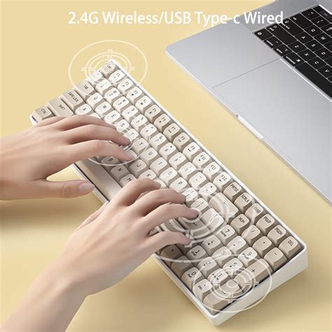 Aigo A Gaming Mechanical Keyboard G Wireless USB Type C Wired Blue Switch Key Hot Swap