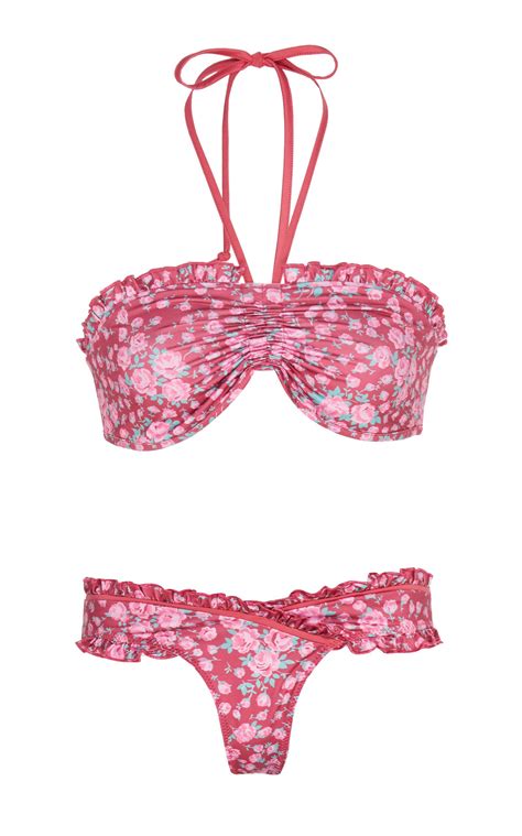 LoveShackFancy Synthetic Jewel Bikini Set In Pink Lyst