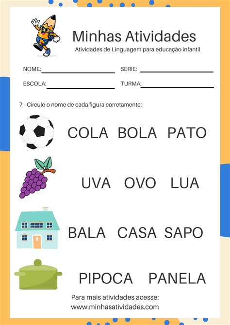 Atividades De Linguagem Para Educação Infantil