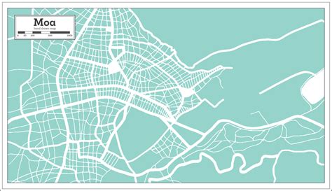 Moa Cuba City Map in Retro Style. Outline Map. 17648993 Vector Art at ...