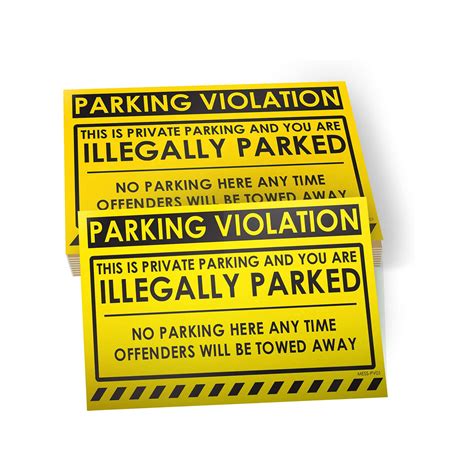 Parking Violation - Illegally Parked Stickers - MESS BRANDS