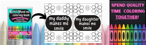 Daddy And Me Coloring Book Positive Affirmations For Dad And