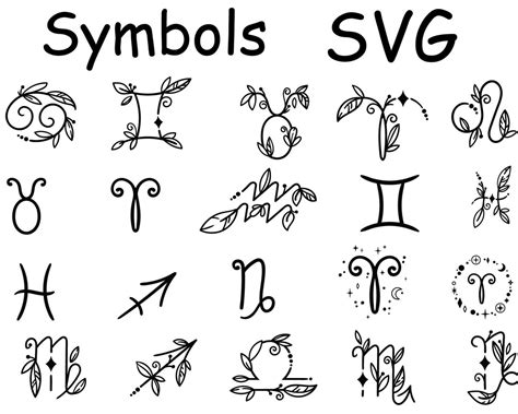 symbols svg bundle symbol svg decorative elements svg etsy