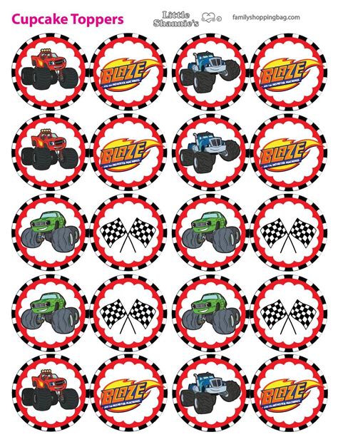 Cupcake Toppers Blaze Blaze And The Monster Machines Party Blaze