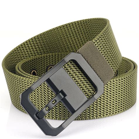 Men Belt Pin Buckle Canvas Belt Length Can Be Cut Non Perforated Casual